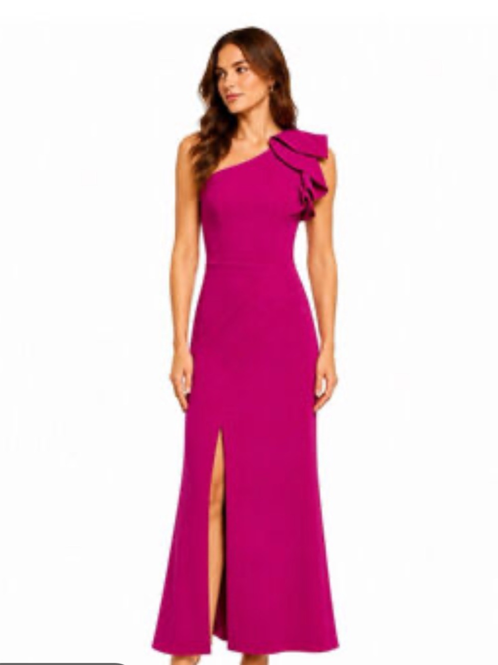 Eliza j Women's One Shoulder Ruffle gown size 8